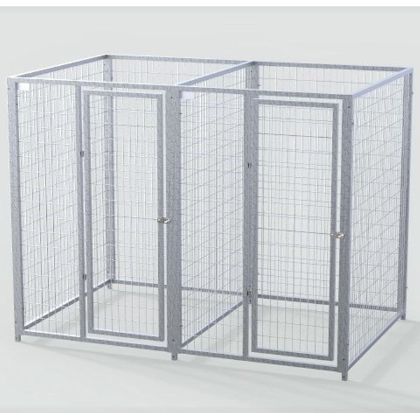 TK Products Complete 4’W x 5’L x 6’H Kennel Run w/ Stainless Steel Hardware - 2-Run Yes - Dog Kennels & Runs by TK Products