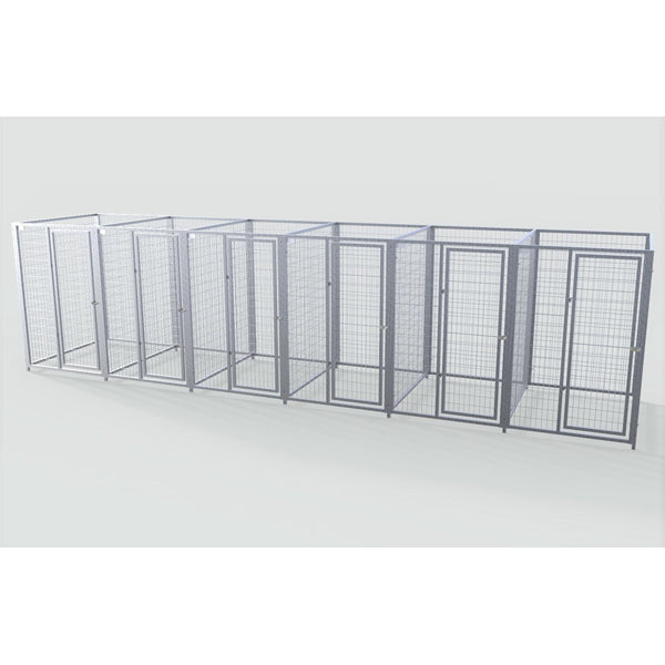 TK Products Complete 4’W x 5’L x 6’H Kennel Run w/ Stainless Steel Hardware - 6-Run Yes - Dog Kennels & Runs by TK Products
