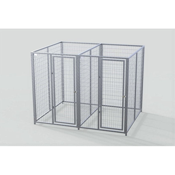 TK Products Complete 4’W x 6’L x 6’H Kennel Run w/ Stainless Steel Hardware - 2-Run Yes - Dog Kennels & Runs by TK Products
