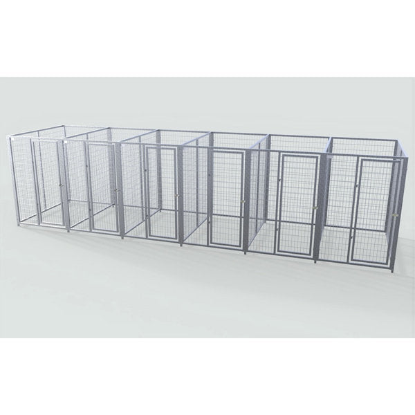 TK Products Complete 4’W x 6’L x 6’H Kennel Run w/ Stainless Steel Hardware - 6-Run Yes - Dog Kennels & Runs by TK Products