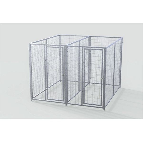 TK Products Complete 4’W x 8’L x 6’H Kennel Run w/ Stainless Steel Hardware - 2-Run Yes - Dog Kennels & Runs by TK Products