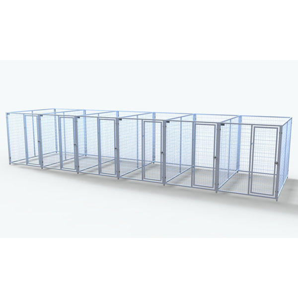 TK Products Complete 5’W x 8’L x 6’H Kennel Run w/ Stainless Steel Hardware - 6-Run Yes - Dog Kennels & Runs by TK Products