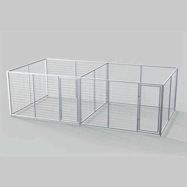 TK Products Complete Kennel Run 10’W x 10’L x 6’H w/ Stainless Steel Hardware - 2-Run Yes - Dog Kennels & Runs by TK Products
