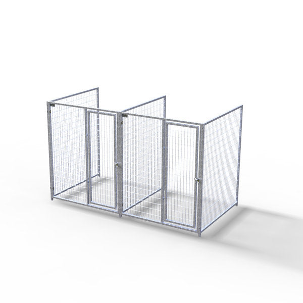 TK Products Complete 5’W x 5’L x 6’H Kennel Run w/ Stainless Steel Hardware - 2-Run No - Dog Kennels & Runs by TK Products