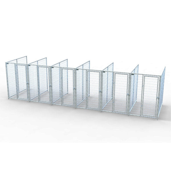 TK Products Complete 4’W x 6’L x 6’H Kennel Run w/ Stainless Steel Hardware - 6-Run No (Designed to go against a building) - Dog Kennels & Runs by TK Products