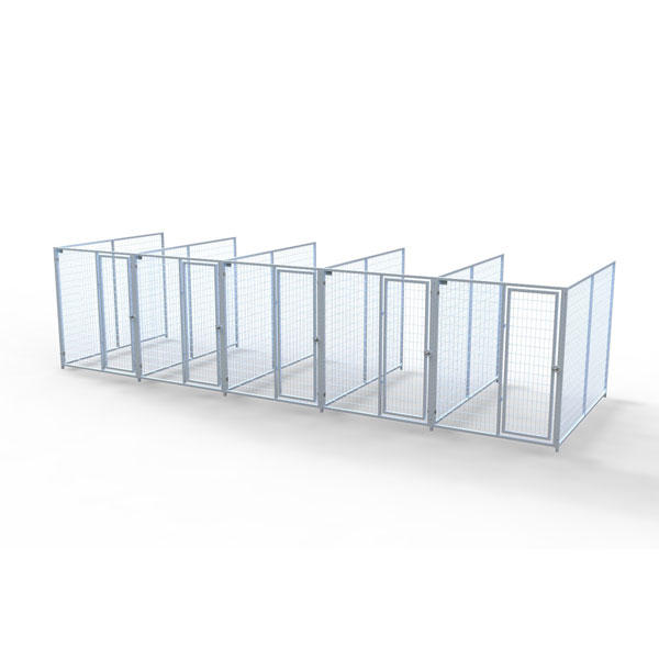 TK Products Complete 5’W x 8’L x 6’H Kennel Run w/ Stainless Steel Hardware - 5-Run No - Dog Kennels & Runs by TK Products