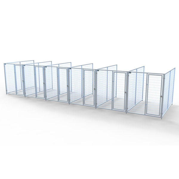 TK Products Complete 5’W x 8’L x 6’H Kennel Run w/ Stainless Steel Hardware - 6-Run No - Dog Kennels & Runs by TK Products
