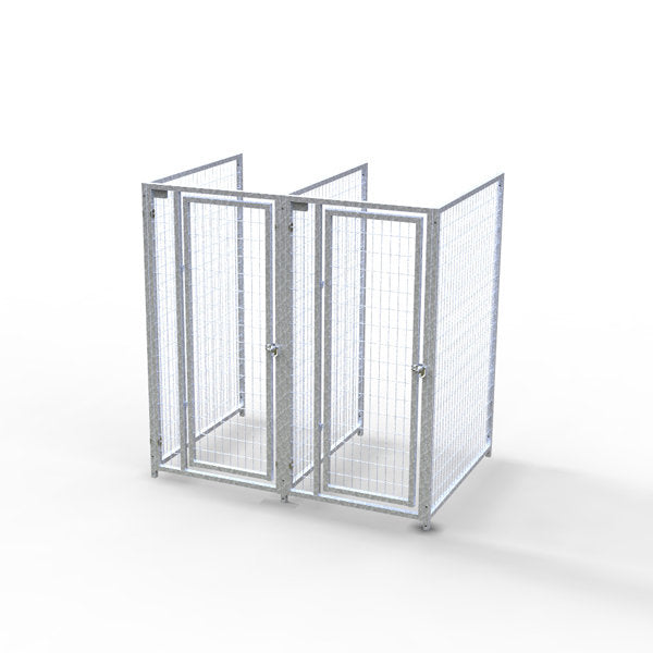 TK Products Complete 3’W x 4’L x 6’H Kennel Run w/ Stainless Steel Hardware - 2-Run No (Designed to go against a building) - Dog Kennels & Runs by TK Products