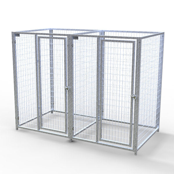 TK Products Complete 4’W x 4’L x 6’H Kennel Run w/ Stainless Steel Hardware - 2-Run Yes - Dog Kennels & Runs by TK Products