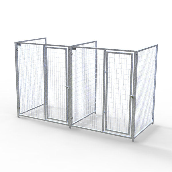 TK Products Complete 5’W x 4’L x 6’H Kennel Run w/ Stainless Steel Hardware - 2-Run No - Dog Kennels & Runs by TK Products