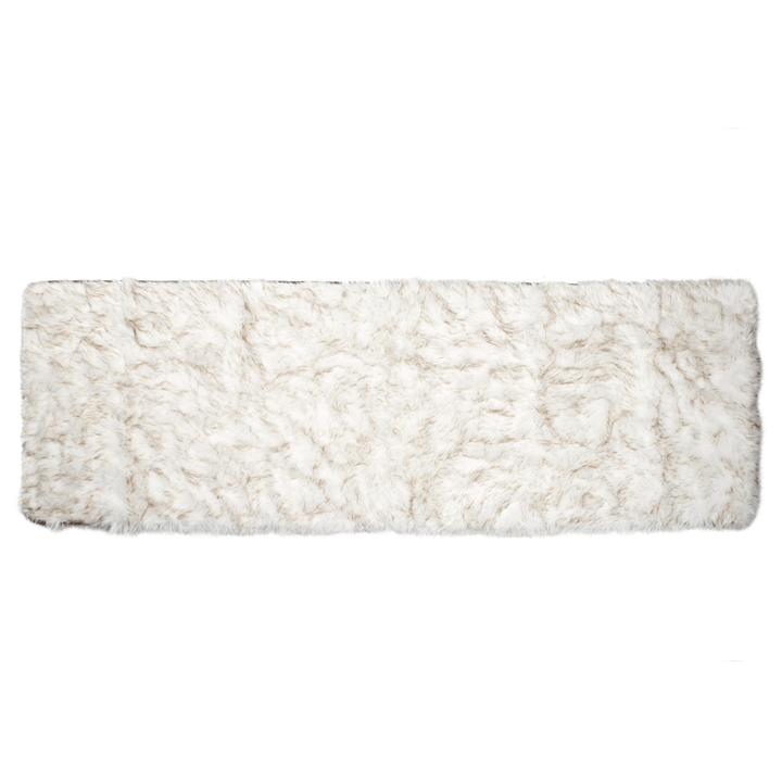 PupProtector™ Waterproof Bed Runner - White with Brown Accents - - Dog Blanket by Paw.com