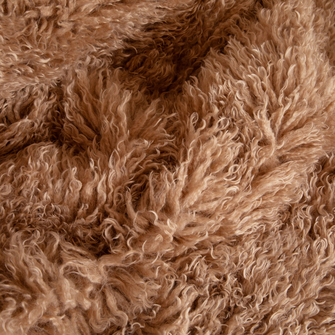 PupRug® Luxe Faux Fur Orthopedic Dog Bed - Plush Sheep Tan - - Dog Beds by Paw.com
