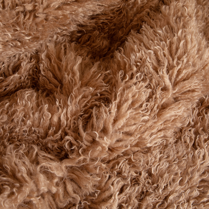 PupRug® Luxe Faux Fur Orthopedic Dog Bed - Plush Sheep Tan - - Dog Beds by Paw.com