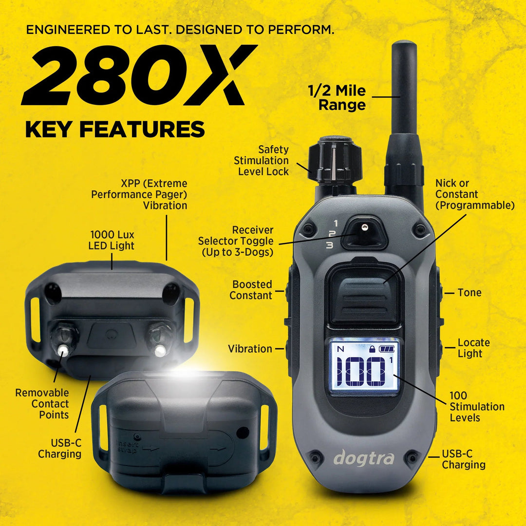 Dogtra 280X 1-Dog Unit - - by Dogtra