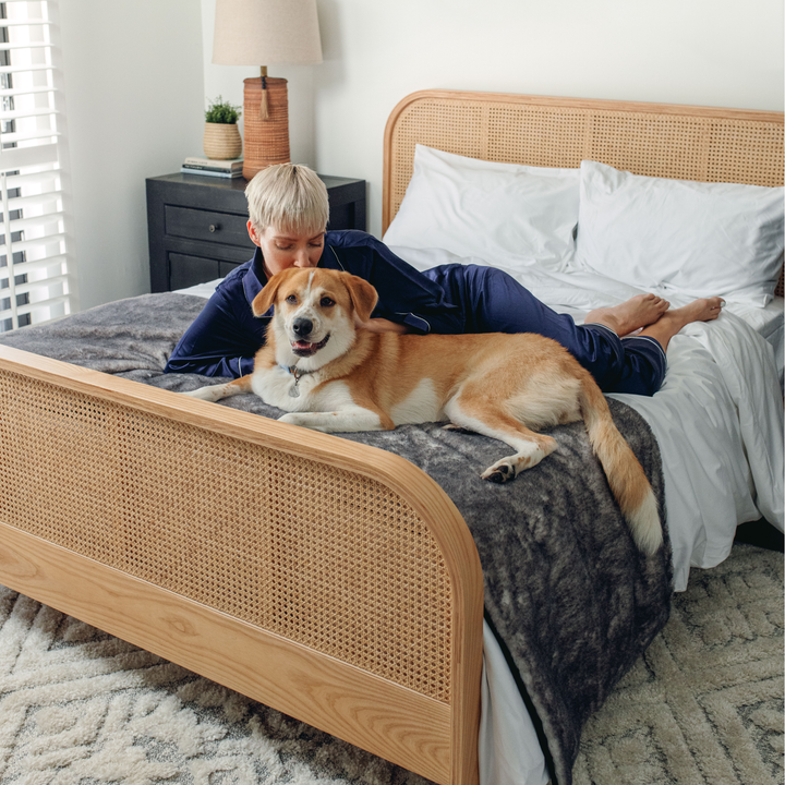 PupProtector™ Luxe Waterproof Bed Runner - Ultra Soft Chinchilla - - Dog Blanket by Paw.com