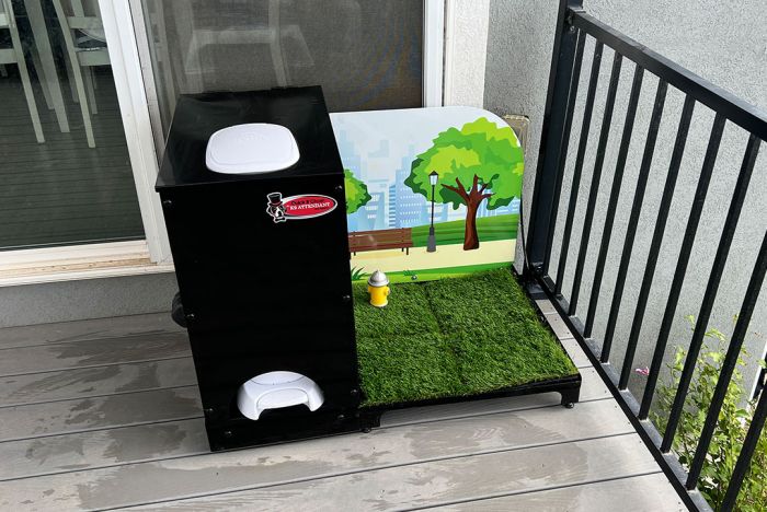 K9 Kennel Store Quick N Clean Potty Station - Steel Potty Attendant & Pee Guard - Potty Station by K9 Kennel Store