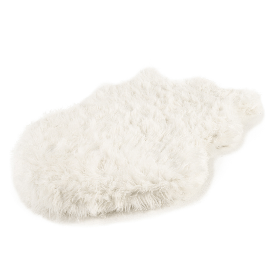 PupRug by Paw.com® Faux Fur Orthopedic Dog Bed - Curve Polar White - - Dog Beds by Paw.com
