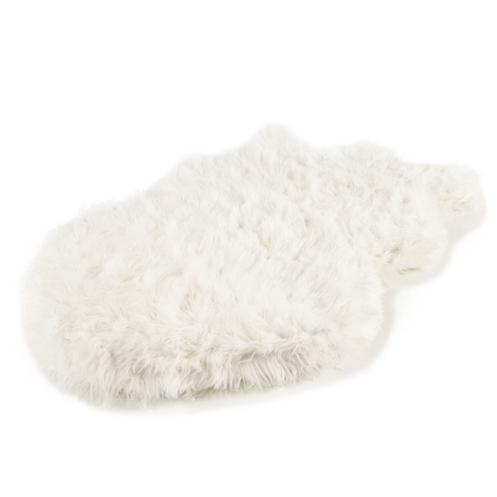 PupRug by Paw.com® Faux Fur Orthopedic Dog Bed - Curve Polar White - - Dog Beds by Paw.com