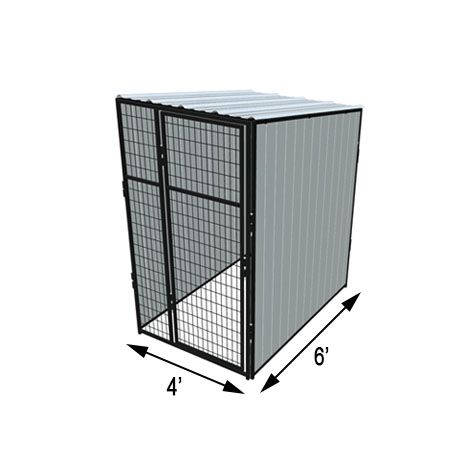 K9 Kennel Store Vinyl Dog Kennel Stall (Basic) - 4' X 6' Vinyl Dog Kennel Stall - Dog Kennels & Runs by K9 Kennel Store