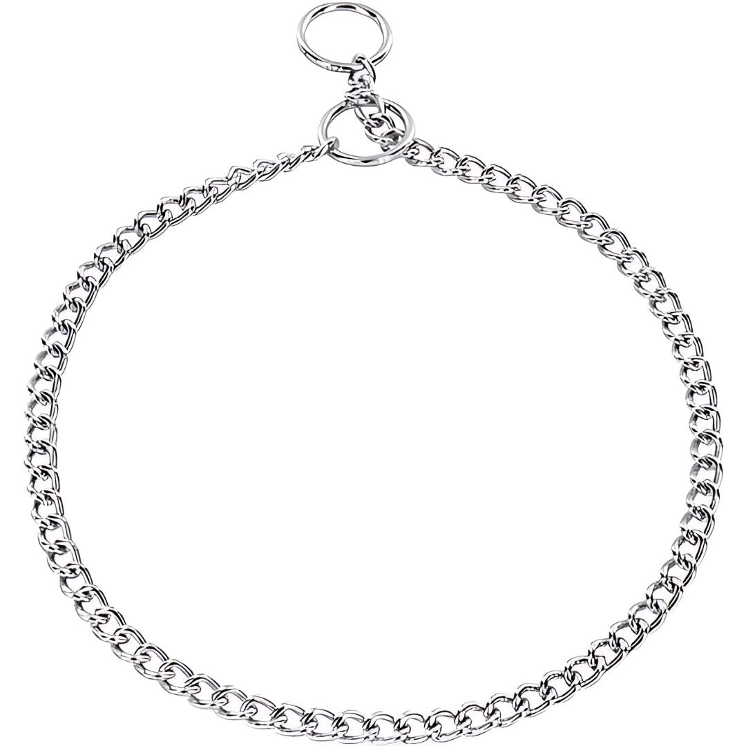 Dean & Tyler Herm Sprenger Choke Chain Collar, Short Round Links - 1.5mm - - Collars by Dean & Tyler