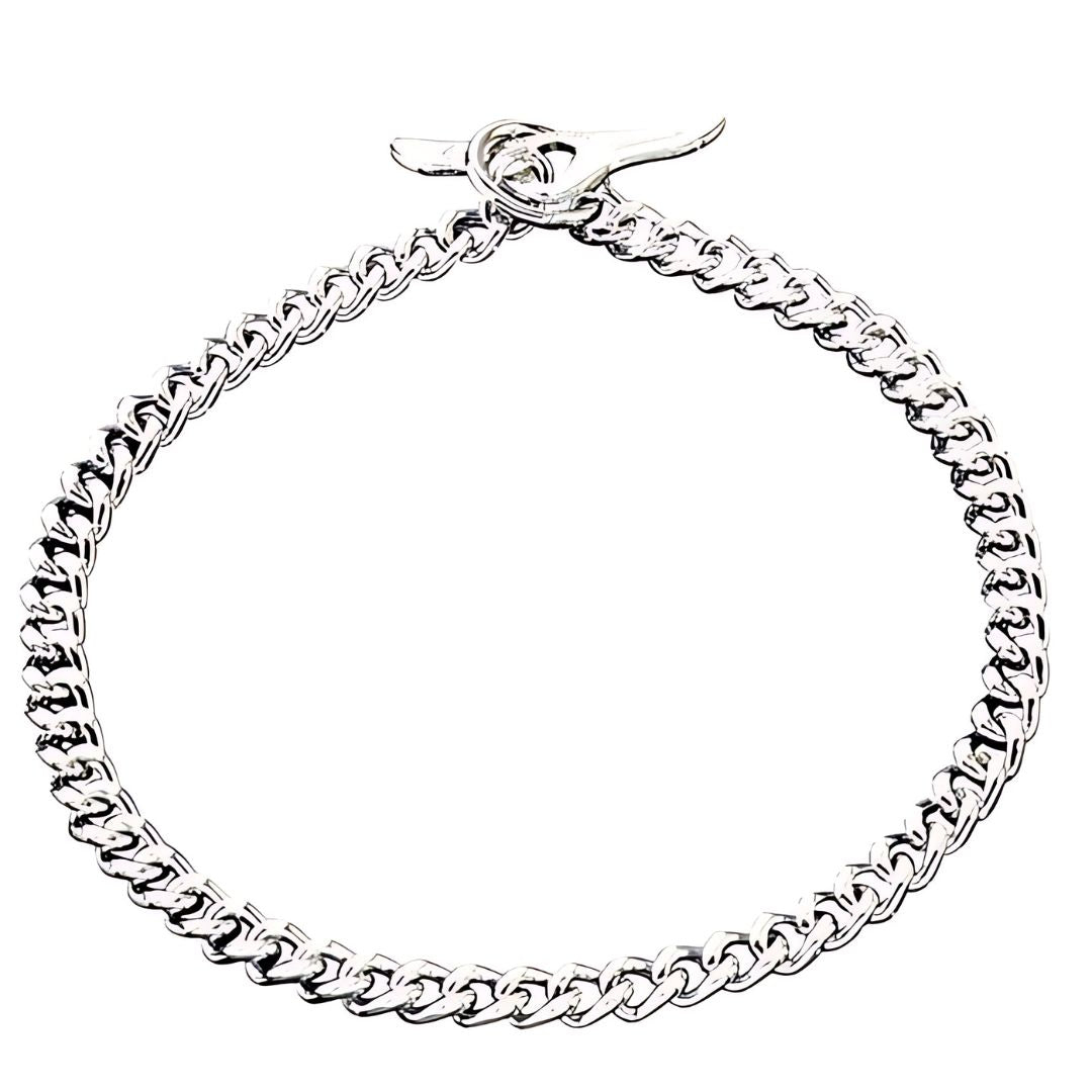 Dean & Tyler Herm Sprenger Chain Collar with Toggle, Flat Links - 3mm - - Collars by Dean & Tyler