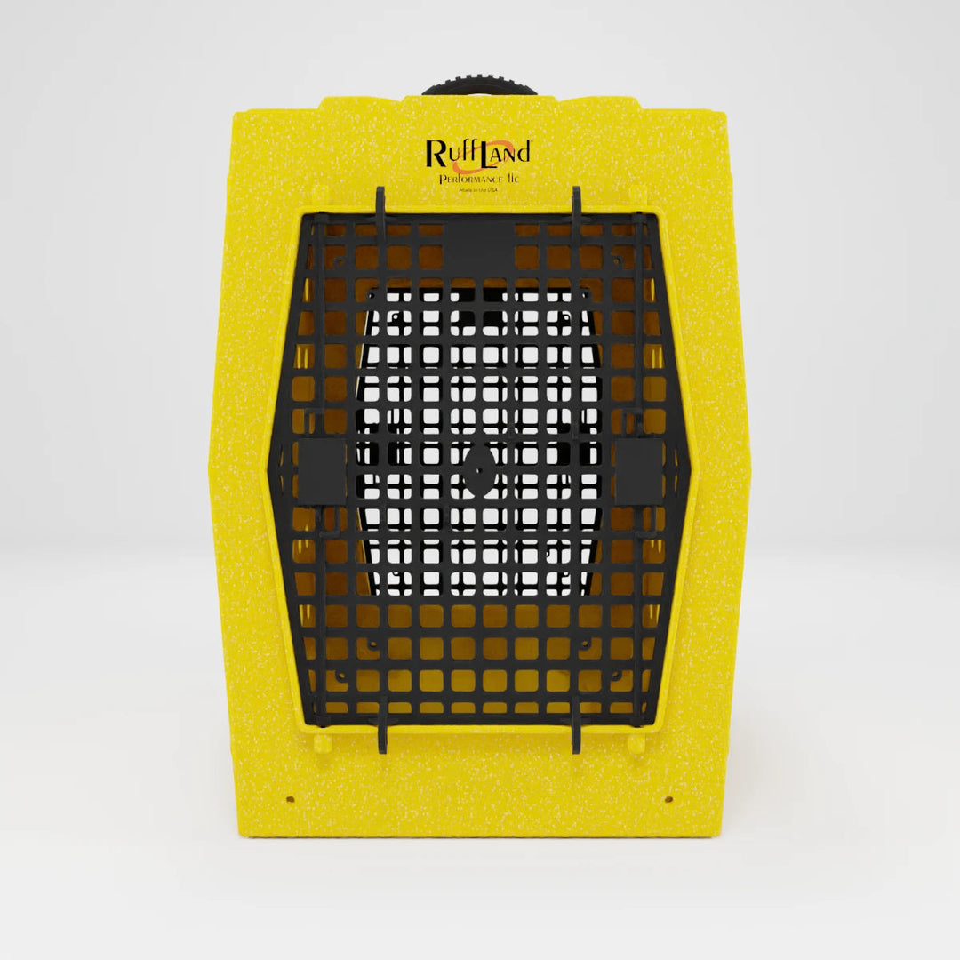 RuffLand X-Large Kennel - Sunflower Yellow Double Door (Front Back) - by Ruff Land Performance Kennels