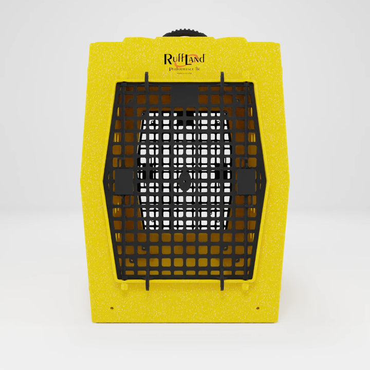 RuffLand X-Large Kennel - Sunflower Yellow Double Door (Front Back) - by Ruff Land Performance Kennels