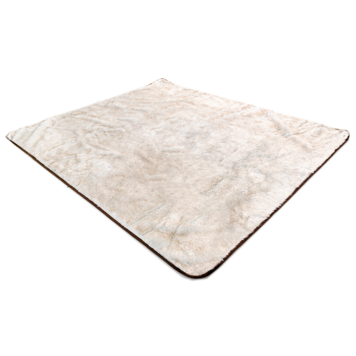 PupProtector™ Short Fur Waterproof Throw Blanket - White with Brown Accents - - Dog Blanket by Paw.com