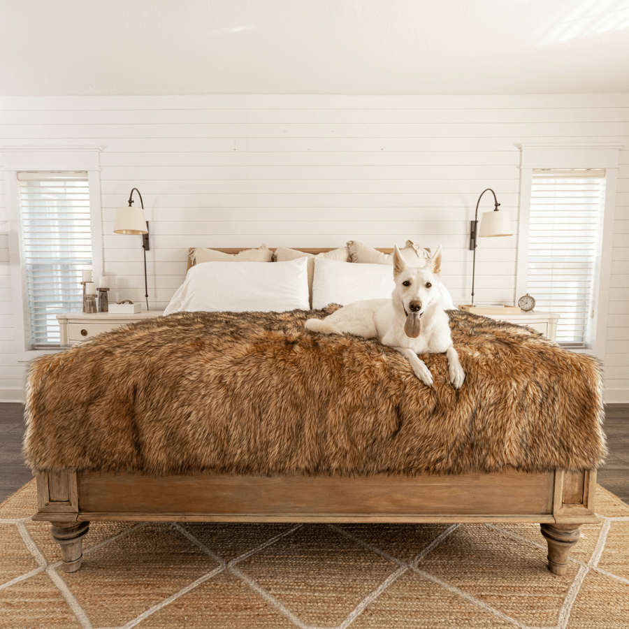 PupProtector™ Waterproof Throw Blanket - Sable Tan - Large (80"L X 62"W) - Dog Blanket by Paw.com
