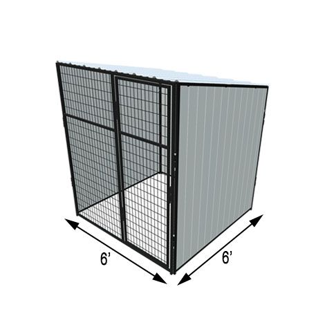 K9 Kennel Store Vinyl Dog Kennel Stall (Basic) - 6' X 6' Vinyl Dog Kennel Stall - Dog Kennels & Runs by K9 Kennel Store