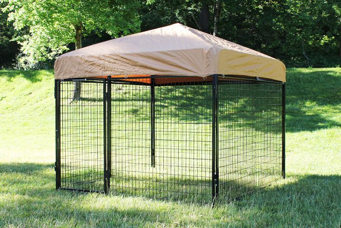 K9 Kennel Store Heavy Duty Canvas Kennel Top W/Roof Bars - - Dog Kennels & Runs Accessories by K9 Kennel Store