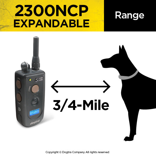 Dogtra 2300NCP Expandable E-Collar - - by Dogtra