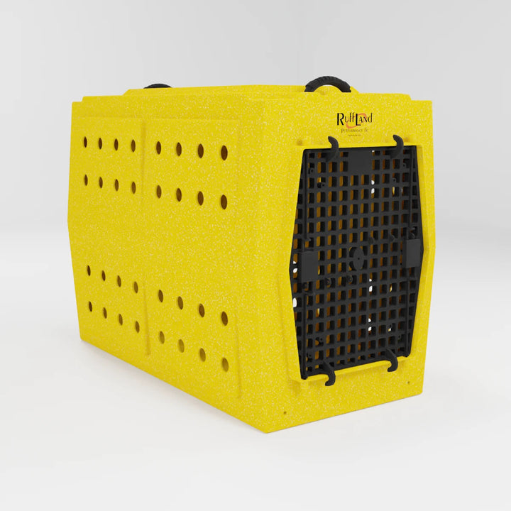 RuffLand X-Large Kennel - Sunflower Yellow Single Door - by Ruff Land Performance Kennels