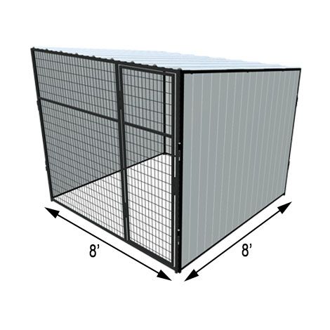 K9 Kennel Store Vinyl Dog Kennel Stall (Basic) - 8' X 8' Vinyl Dog Kennel Stall - Dog Kennels & Runs by K9 Kennel Store