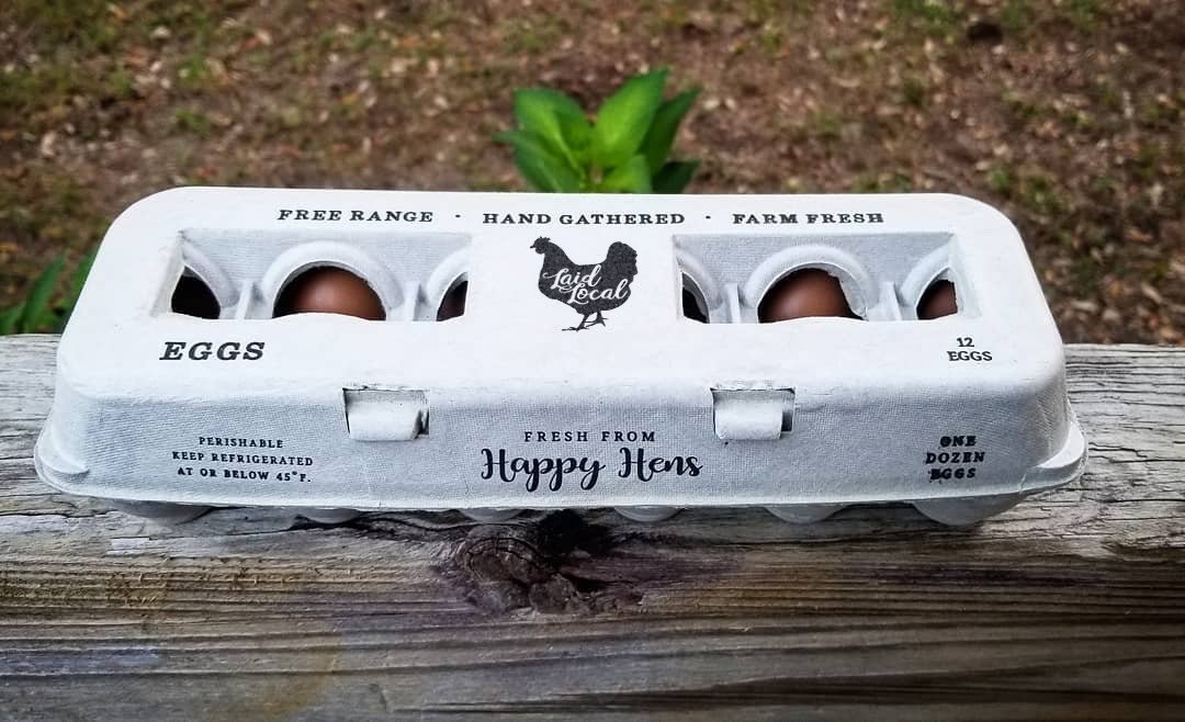 Henlay Laid Local Egg Cartons- Adorable Printed Vintage Design- 25, 90, or 250 - 90 - Egg Cartons by My Pet Chicken