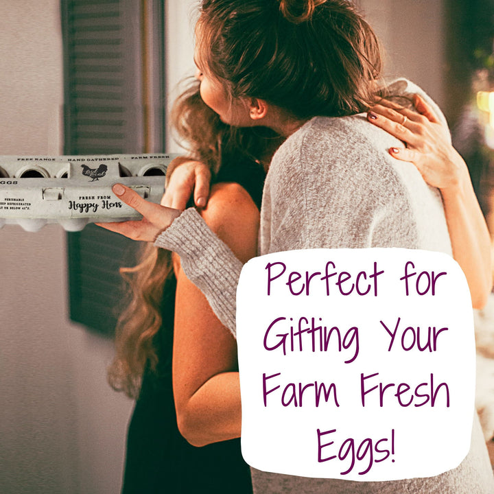 Henlay Laid Local Egg Cartons- Adorable Printed Vintage Design- 25, 90, or 250 - - Egg Cartons by My Pet Chicken