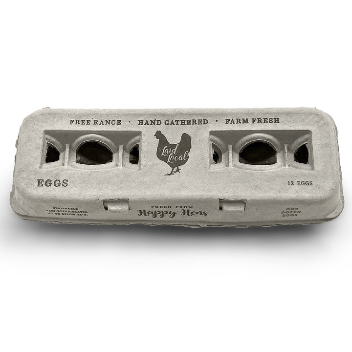 Henlay Laid Local Egg Cartons- Adorable Printed Vintage Design- 25, 90, or 250 - - Egg Cartons by My Pet Chicken