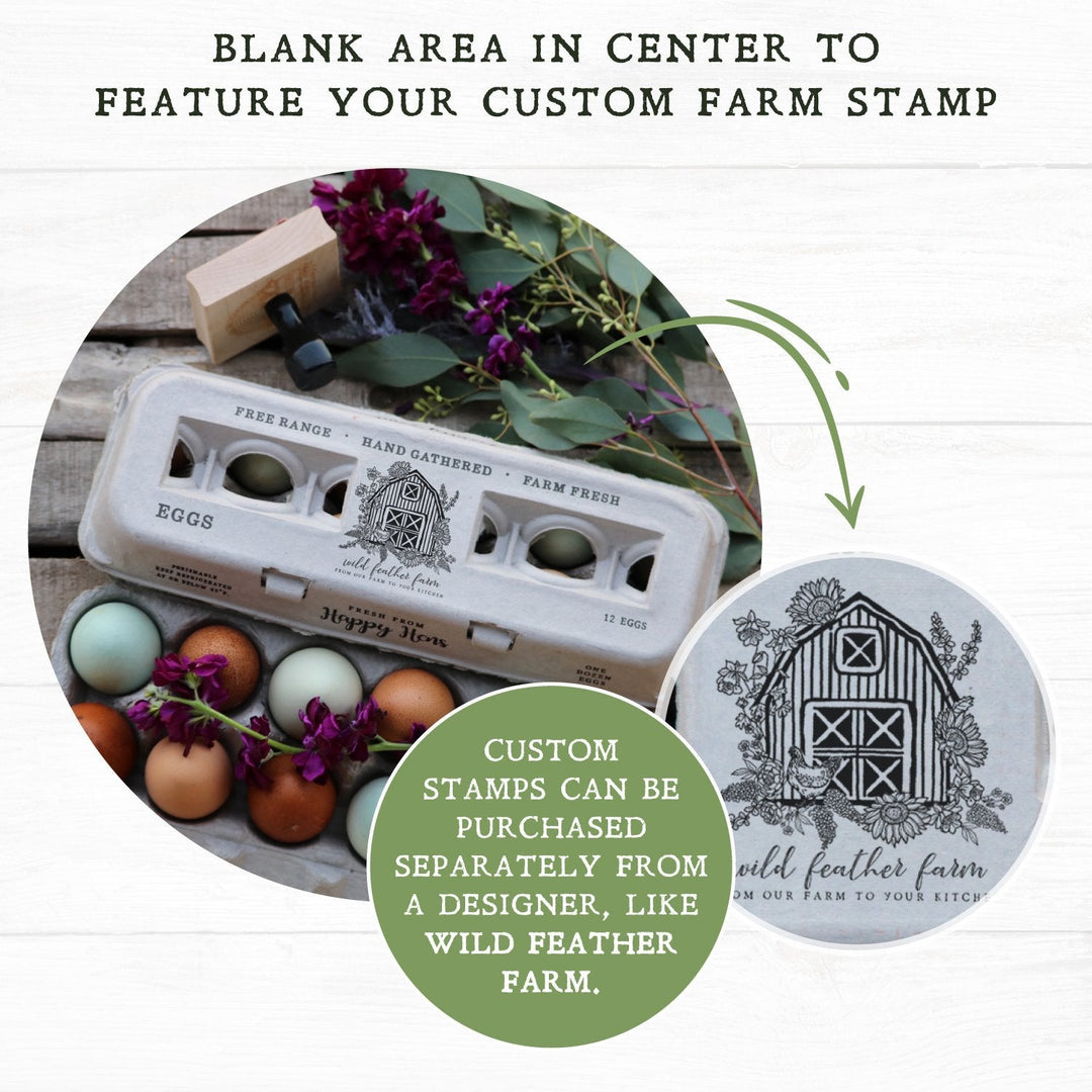 Henlay Blank Stamping Egg Cartons - 25, 90, or 250 - - Egg Cartons by My Pet Chicken