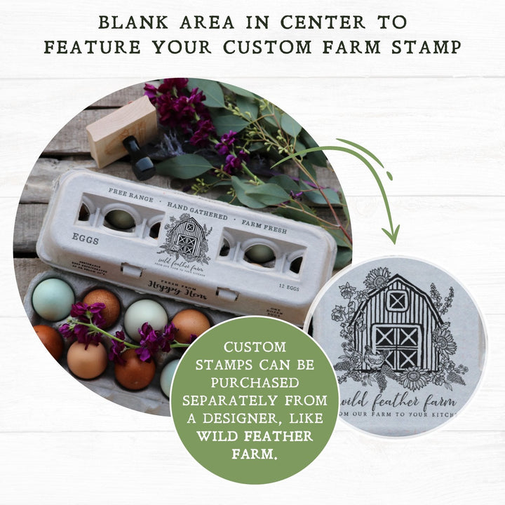 Henlay Blank Stamping Egg Cartons - 25, 90, or 250 - - Egg Cartons by My Pet Chicken
