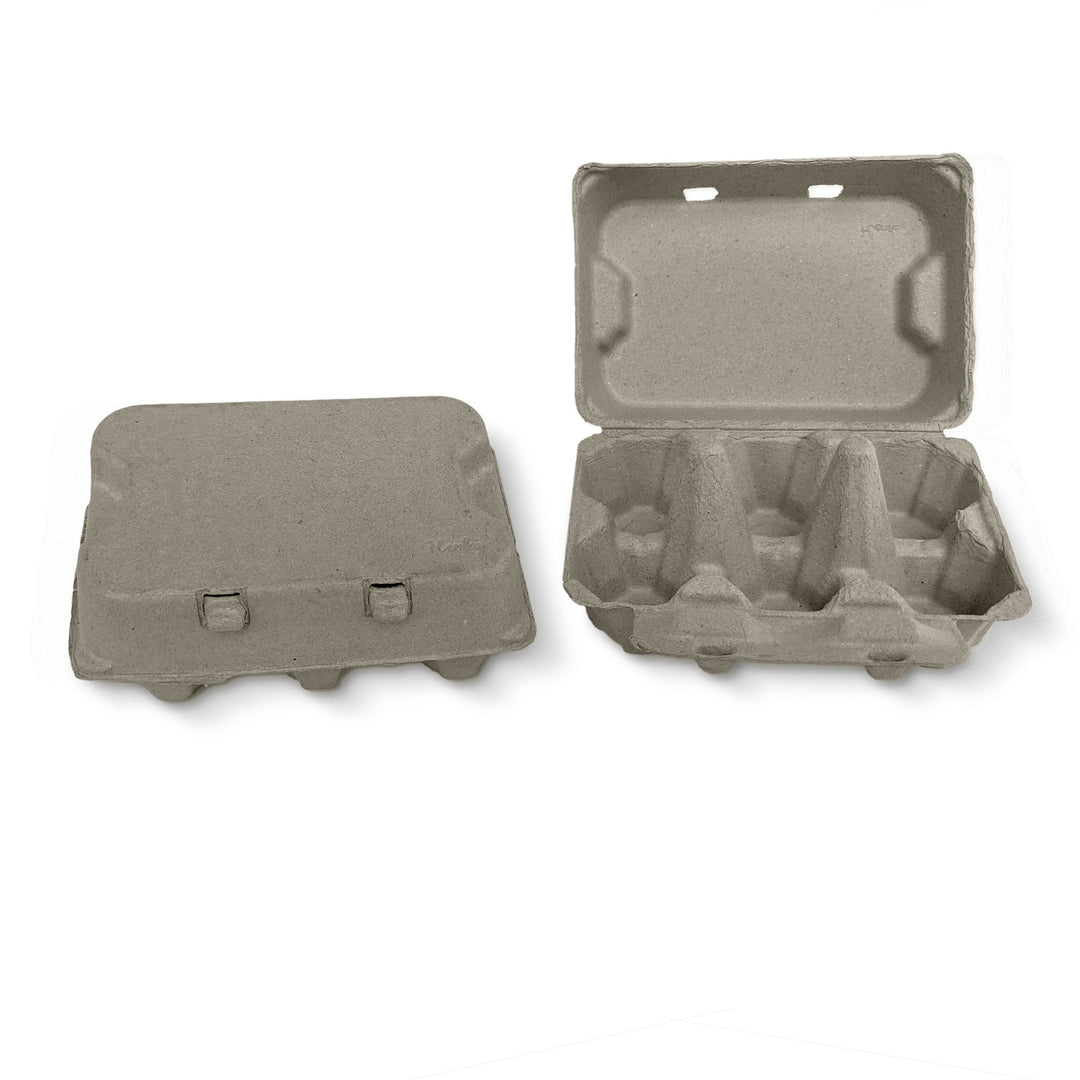Henlay Duck Egg Cartons - Holds Half Dozen Jumbo Eggs- Blank Flat Top, 2 colors, 20 or 100 - Tan Egg Cartons 20 Cartons - Egg Cartons by My Pet Chicken
