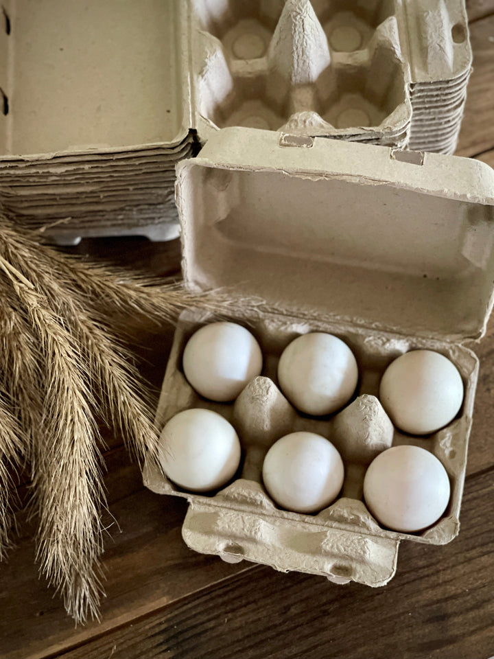 Henlay Duck Egg Cartons - Holds Half Dozen Jumbo Eggs- Blank Flat Top, 2 colors, 20 or 100 - - Egg Cartons by My Pet Chicken