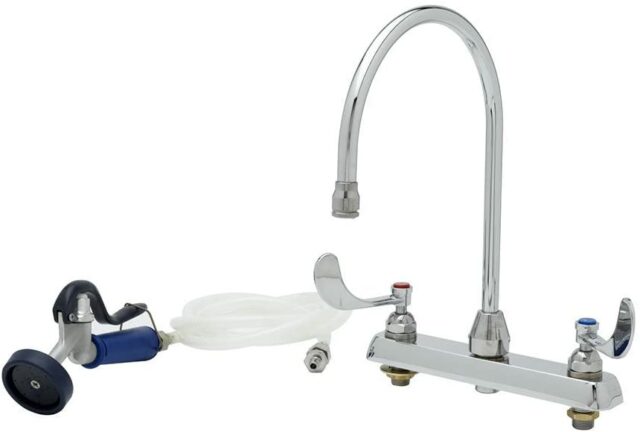 Petlift Deluxe Gooseneck Faucet 8″ Center - - Tub Faucet by Petlift