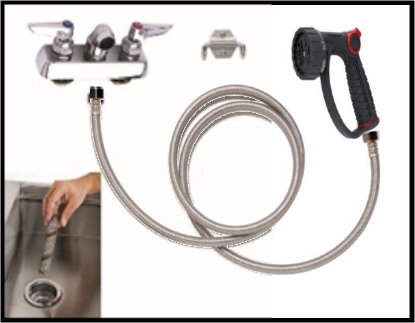 Petlift Tub Plumbing Complete Set-up 4″ Center with SmartWay - - Tub Faucet by Petlift