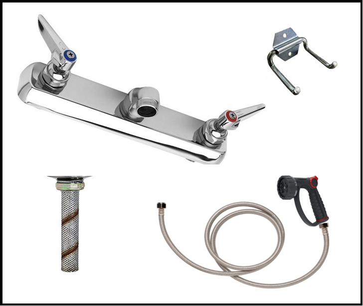Petlift Tub Plumbing Complete Set-up 8″ Center with SmartWay - - Tub Faucet by Petlift