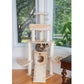 Armarkat 59" Spacious Thick Fur Real Wood Cat Tower with Basket Lounge and Ramp - - Cat Tree by Armarkat