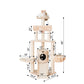 Armarkat 59" Spacious Thick Fur Real Wood Cat Tower with Basket Lounge and Ramp - - Cat Tree by Armarkat