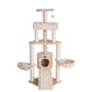 Armarkat 59" Spacious Thick Fur Real Wood Cat Tower with Basket Lounge and Ramp - - Cat Tree by Armarkat