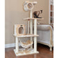Armarkat 62" Real Wood Cat Tree with Scratch Posts and Hammock - - Cat Tree by Armarkat