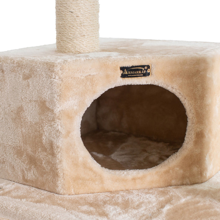 Armarkat 72" Real Wood Cat Tower with Lounge Basket - - Cat Tree by Armarkat