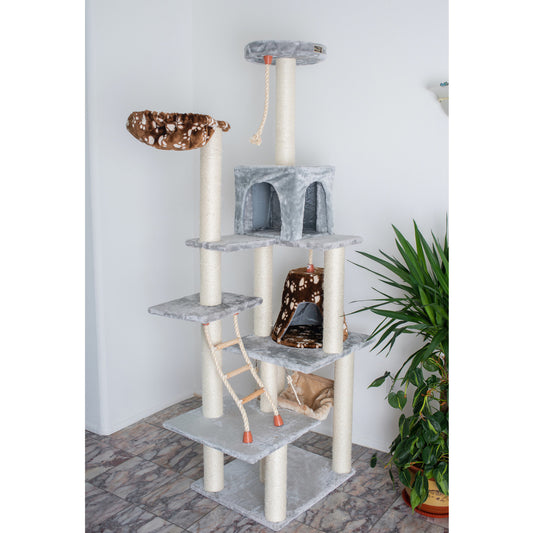 Armarkat 78" Real Wood Cat Climber with Playhouse - - Cat Tree by Armarkat